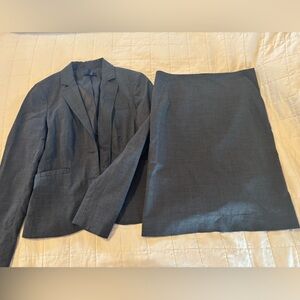 Vintage J. Crew grey wool suit size 2
